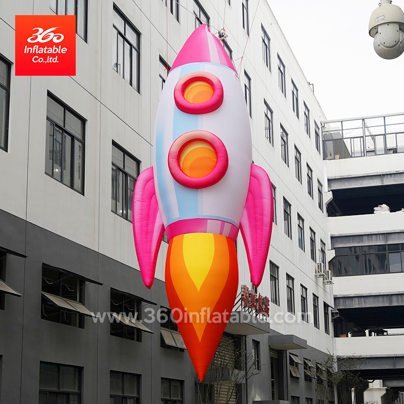 Customized Inflatable Rocket Cartoon Advertising Inflatables 