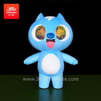 moving Inflatable Cartoon Mascot Animal blue bear for decoration Promotional advertising Inflatable Costume for sale