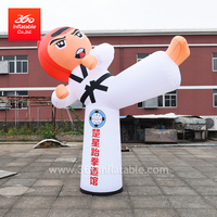 Lovely Taekwondo Boy Cartoon Inflatable Advertising Lamp Custom Led Lamps