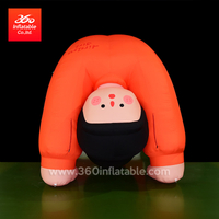 Custom Advertising Inflatable Bend Waist Girl Cartoon 