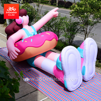 Customized Swimming Girl Huge Inflatables Mascot Custom