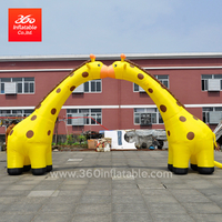 Two Giraffe Inflatable Arches Custom Advertising Giraffe Arch