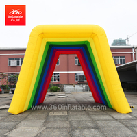 Rainbow Colour Advertising Inflatable Arch Tent Tunnel Custom 