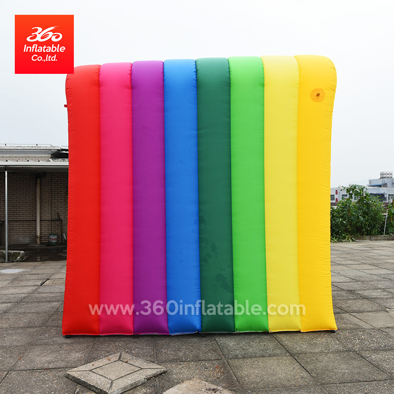 Rainbow Colour Advertising Inflatable Arch Tent Tunnel Custom 
