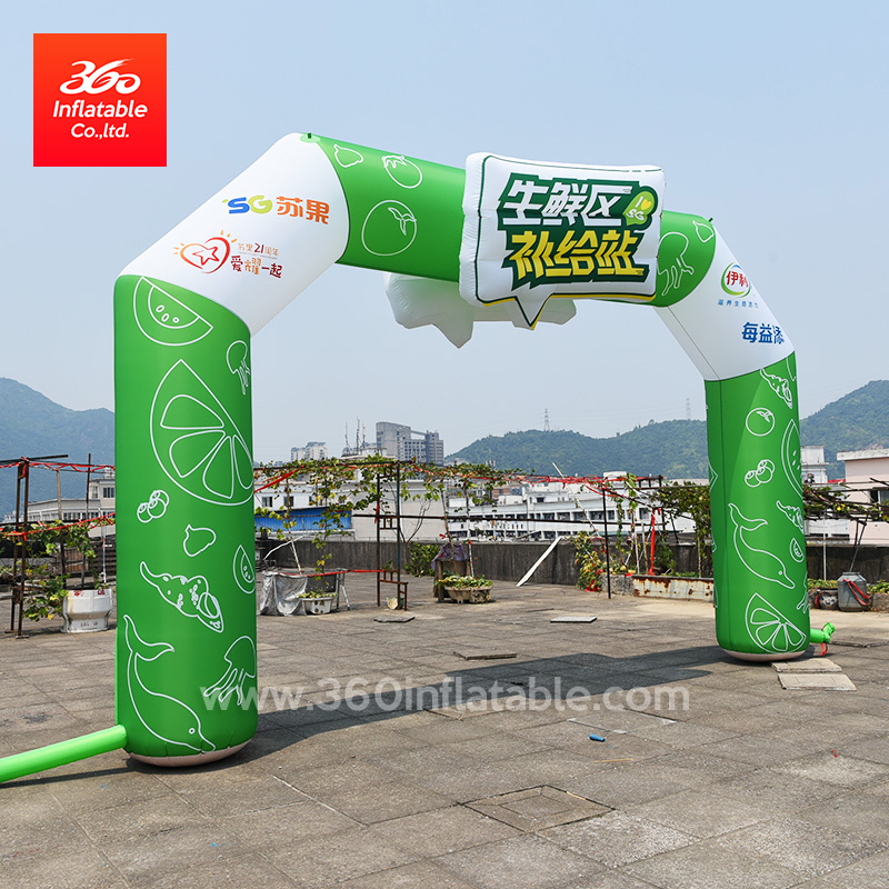 Milk Brand Advertisement Inflatable Commercial Arch Advertising Custom