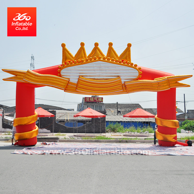 Inflatable Castle King's Crown Arch Advertising Custom 