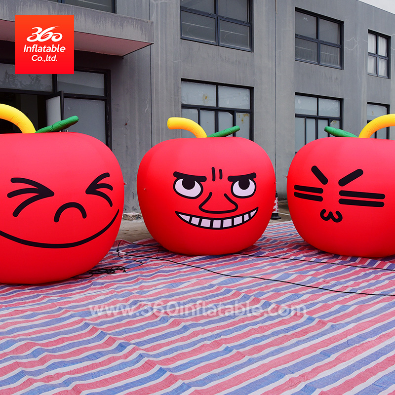 Customized Dimension and Printing Inflatable Apples Cartoon Custom Inflatables