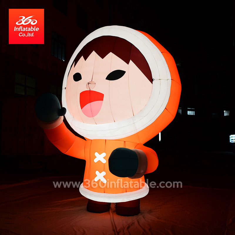 Chrismas Holiday Inflatable Products Custom Inflatable Snowgirl Character 