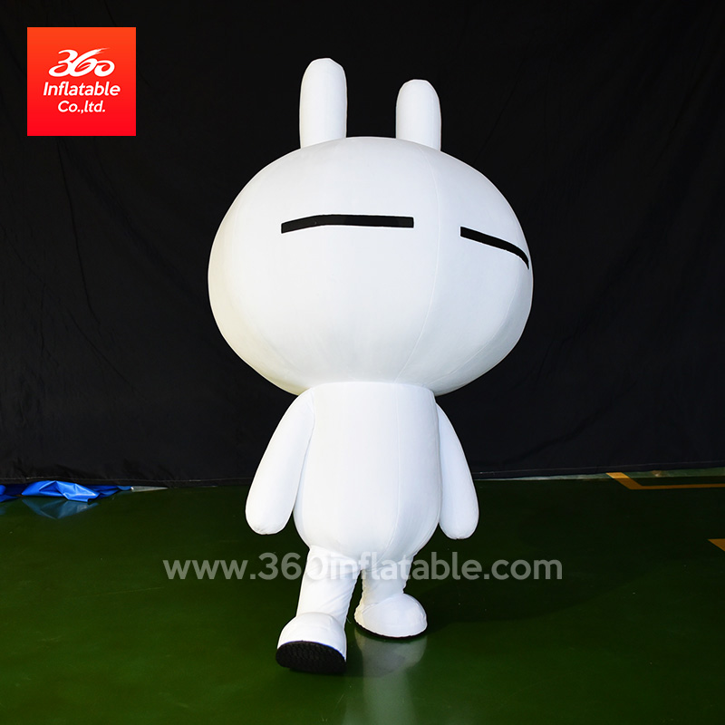 High Quality Manufacturer Price Inflatable Advertising Moving Walking white man Cartoon Character Costume Custom Inflatable Suit 