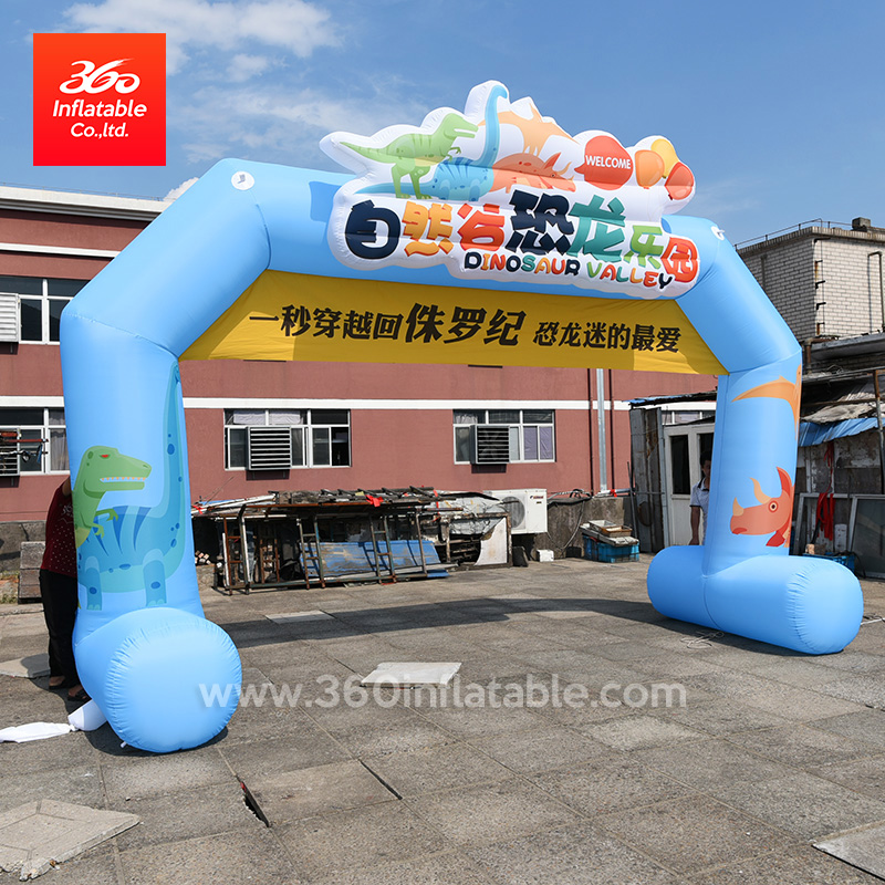 High Quality Inflatable Dinosaur Cartoon Arches with Foot Custom 