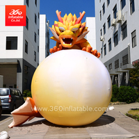 Dragon Cartoon Moon Ball Advertising Inflatables 