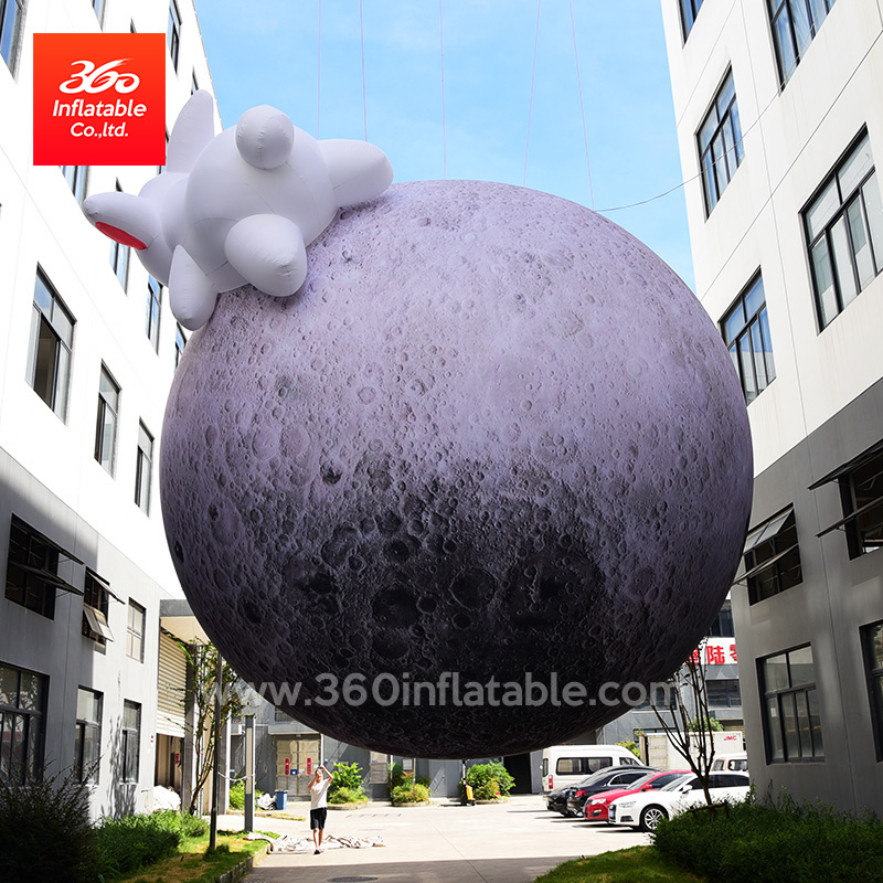 Moon Ball Rabbit Balloon Inflatables Custom