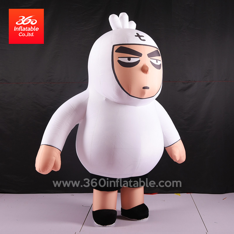 moving Inflatable cartoon Kung fu boy Mascot walking costume advertising inflatable cartoon for decoration customized