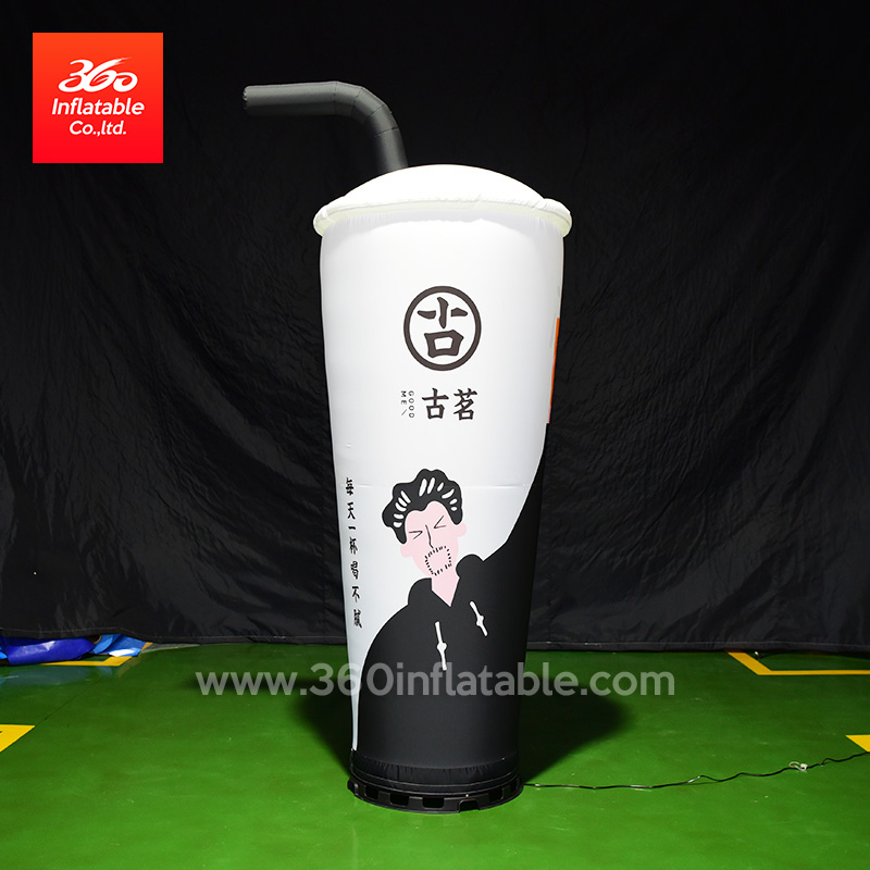 Outdoor Giant Inflatable Cube Juice Beverage Led Lighting Bottle Advertising Promotion Advertisement
