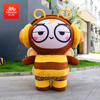 Inflatable clothing plush cute bees cartoon inflatable advertising animal for decoration advertising inflatable cartoon plush