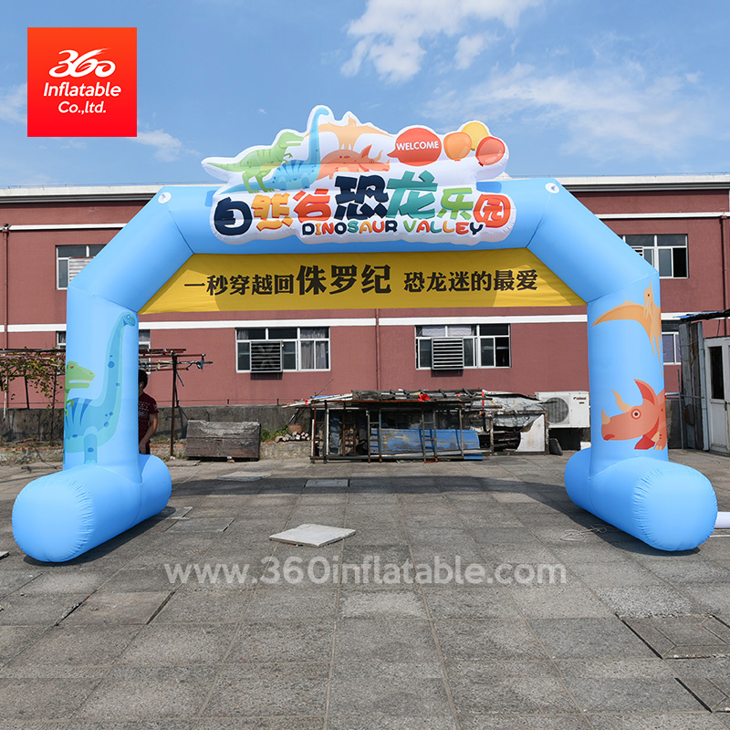 High Quality Inflatable Dinosaur Cartoon Arches with Foot Custom 