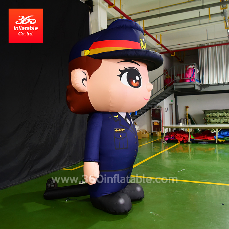 Inflatable police character Policewoman Model for advertising Inflatable Cartoon Character decoration inflatable toy Custom