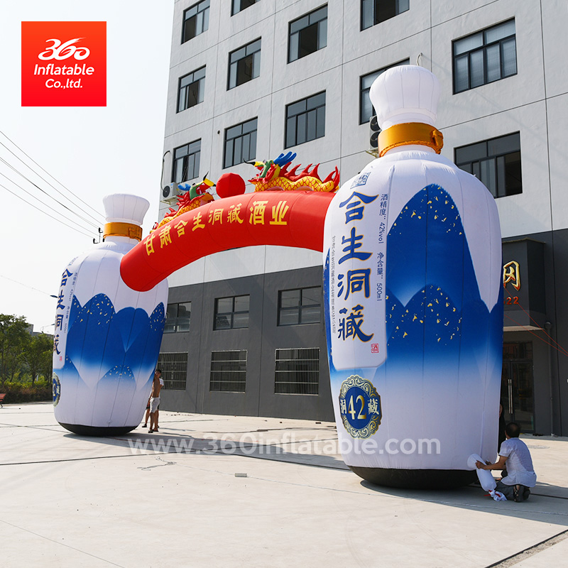 Wine Brand Bottle Advertising Arch Inflatables Custom