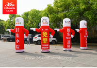 3m Height Lamp Advertising Inflatable Waving Hands Tube Lamps Custom