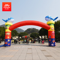 Huge Inflatable Dolphin Cartoon Arch Custom Advertising Arches