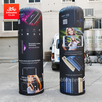 Customized Logo and Printing Lamps High Quality Excellent 360 Inflatable Manufacturer 2m height Inflatable Lamp Barrel