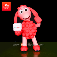 Customized made Inflatable cartoon mascot cute sheep girl hot sale inflatable outdoor advertising sheep for event decoration