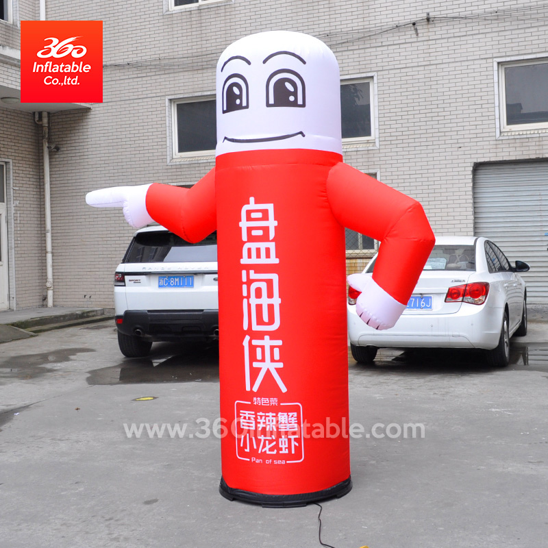 Advertising Inflatable lamp with Led light,Cheap inflatable cartoon character guide lamp for sale