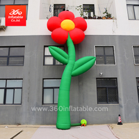 Custom Inflatable Green Tree Red Flower Customize