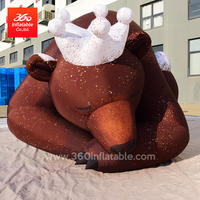 Cute Inflatable King Bear Sleeping King Bears Inflatable Advertising Cartoon Custom