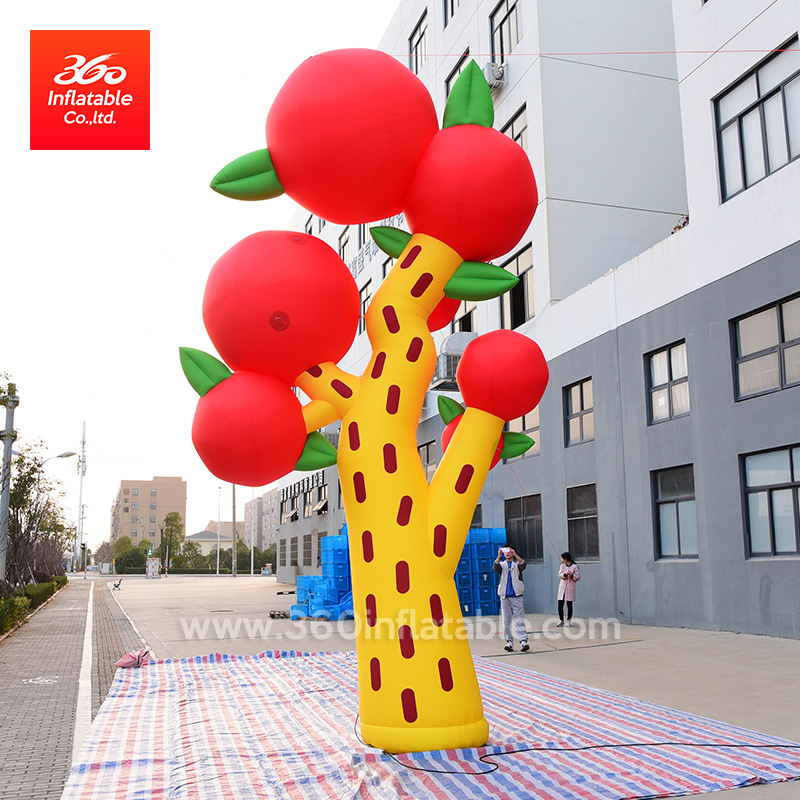 Hot sale outdoor/indoor advertising Large apple trees inflatable tree model custom inflatable tree statue for decoration
