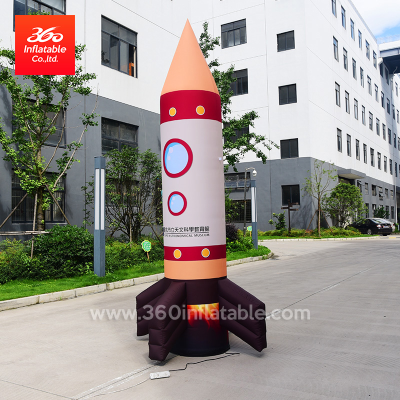 High Quality Inflatable Advertising Rocket Cartoon Lamp Led Tube Custom