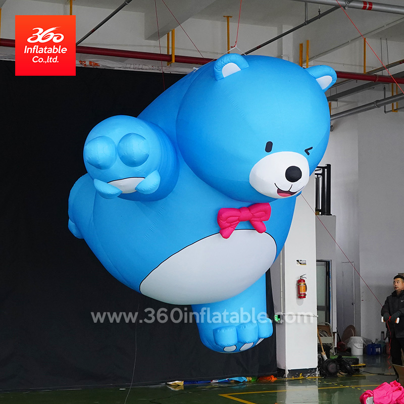 Huge Blue Bear Inflatables Attach to the Ceiling Custom Bears Inflatables 