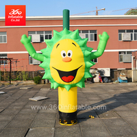 High Quality Factory Price 2m Height Smilling Cartoon Inflatable Tube Lamp Custom Air Dancer Tubes
