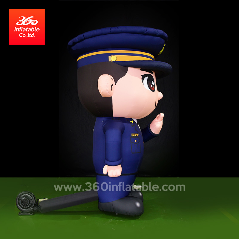 Factory Supply Price Advertisement Purpose Inflatable Advertising Policeman Cartoon Character Custom
