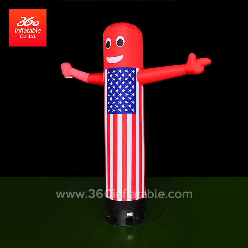 Factory Price 360 Inflatable Lamp Manufacturer Air Dancers Waving Hands High Quality Inflatable American Flag Lamp Custom